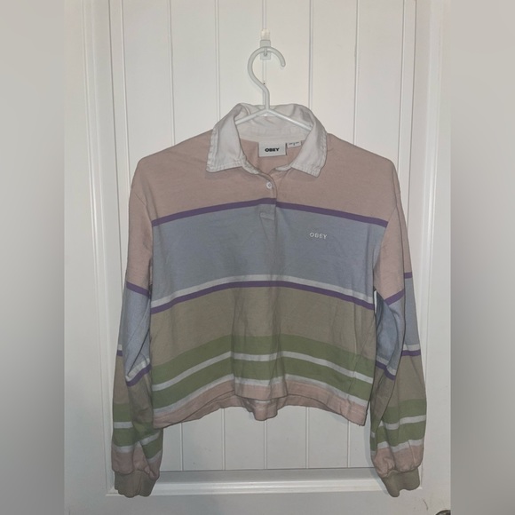 Womens small OBEY crop long sleeve - Picture 1 of 2